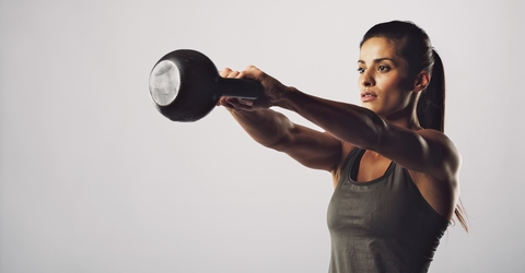 Kettlebell Frau